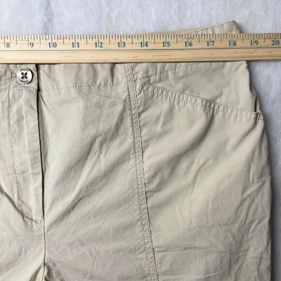 Chico's Womens Beige Straight Leg High Rise Casual Capri Pants Size 3 US X-Large - Picture 6 of 10